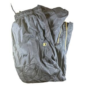 Starter Mens Midnight Navy Blue Track Pants Size Large 36-38 Ankle Zip